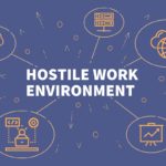 hostile work environment symbols illustration