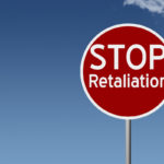 Stop Retaliation Round highway road sign