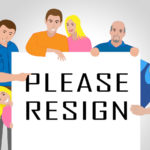 Resign Sign People Quit Or Resignation From Job Government Or President