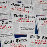 Sexual Harassment Awareness #metoo Newspaper Headlines 3d Illustration