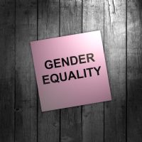 Gender equality words on paper. Equality diversity concept.